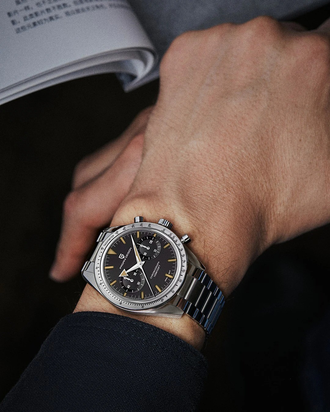 LUXURY PAGANI DESIGN VK64 Moon Quartz Watch Men Retro Speed Chronograph Sapphire
