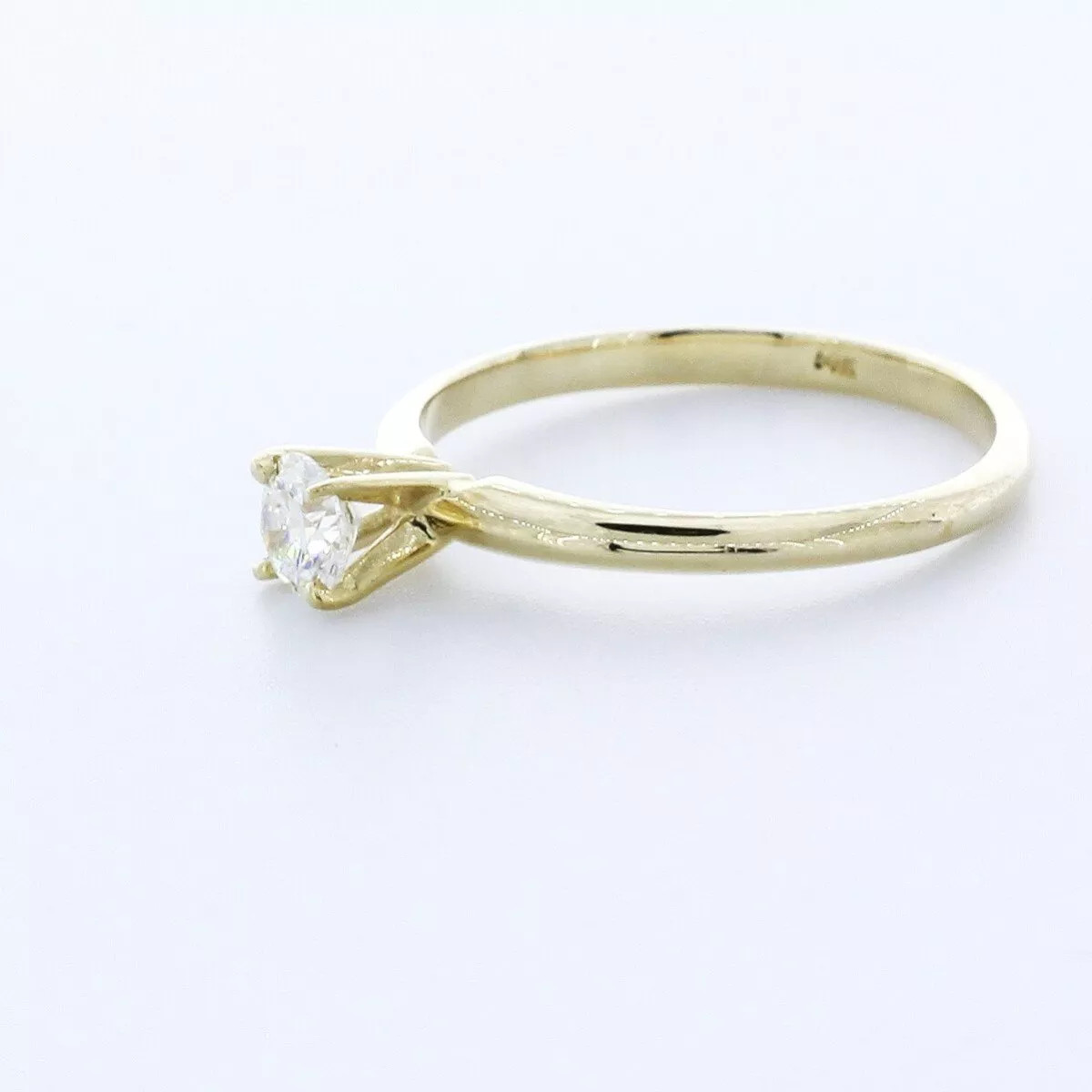 Solitaire Engagement Ring 14K Gold Classic 0.50 CT Round Natural Diamond G SI1