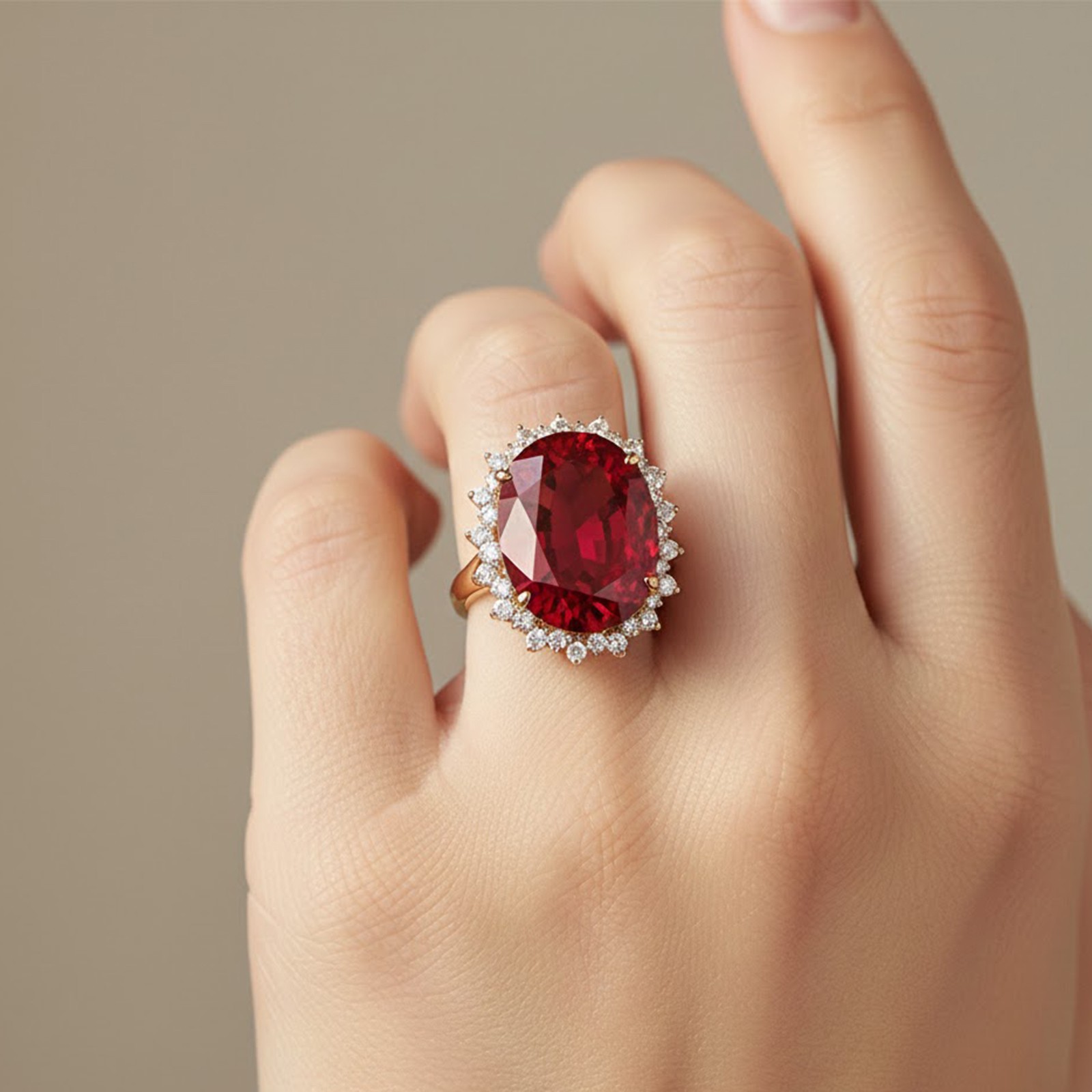 Delicate Imperial Red Sapphire 32.40Ct 925 Sterling Silver Handmade Rings Size 7