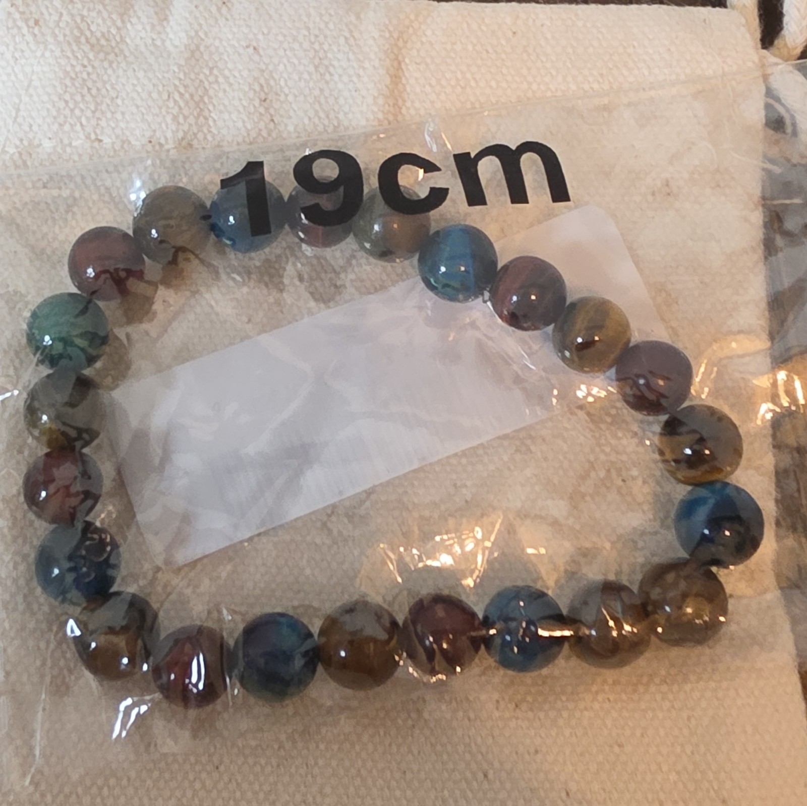 BLISSBURY Beaded Stone Stretch Bracelets Mixed Lot 5pc Multicolor 19cm