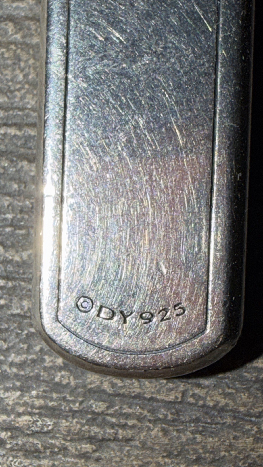 Rare Vintage David Yurman Chevron Tag Sterling Silver 925 Black Onyx Pedant