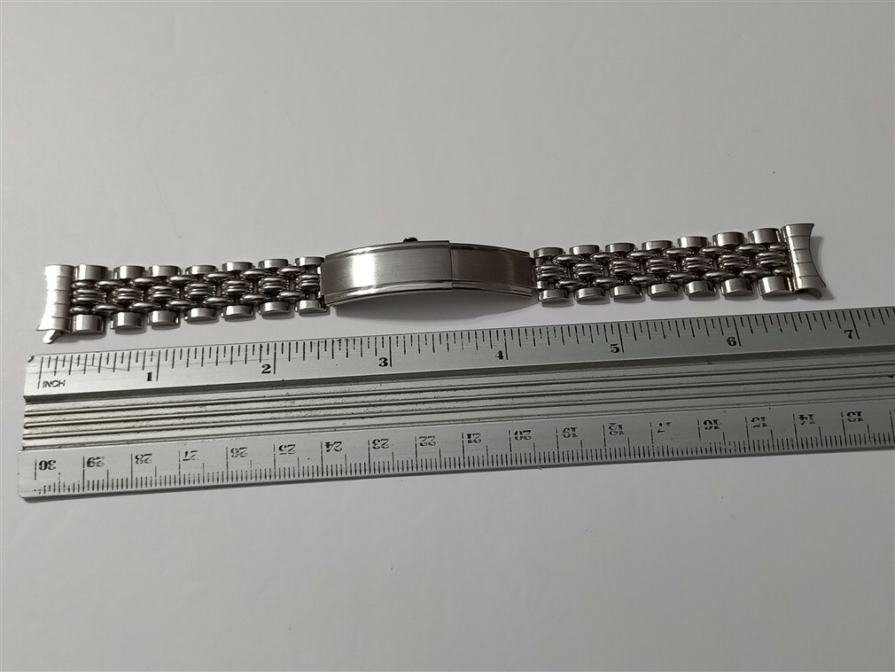 Rare NOS 1940-60’s 16mm Germex Curved Ends Gent’s Stainless Steel Bracelet