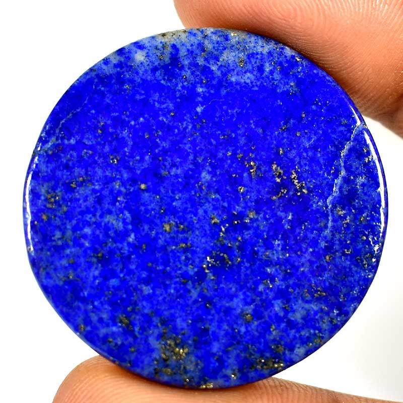 74.80Cts. Natural Blue Lapis Lazuli Round Cabochon Gemstones 36mm. 36mm. 04mm.