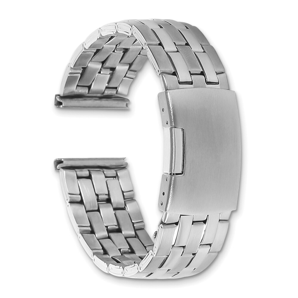 18mm Stainless Steel Push-Button Deployment Watch Band