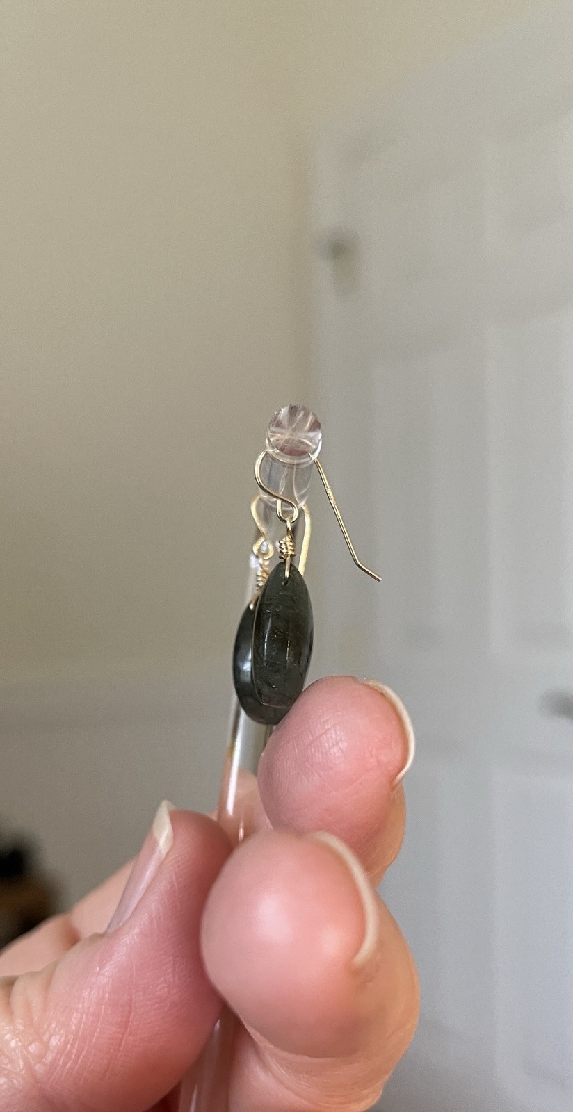Labradorite Earrings Natural Briolette Blue Flash – 14k Gold Filled