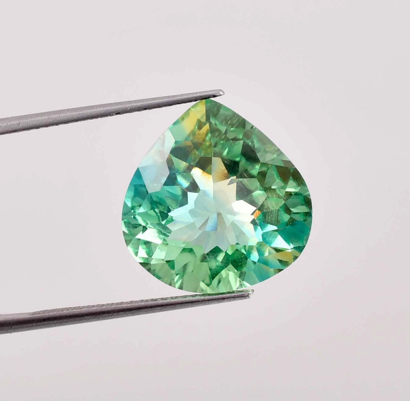 FLAWLESS 14.85 Ct Natural Ceylon Bi-Color Sapphire Heart Cut GIT Certified GEM