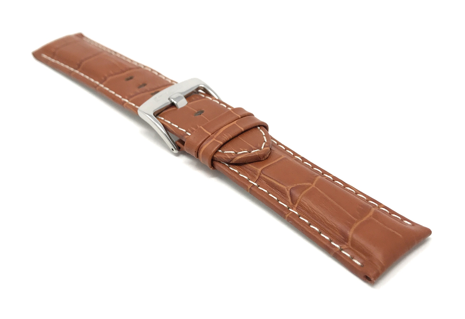 22mm Alligator Pattern Leather Watch Band for Armand Nicolet JH9 M02 M02-4