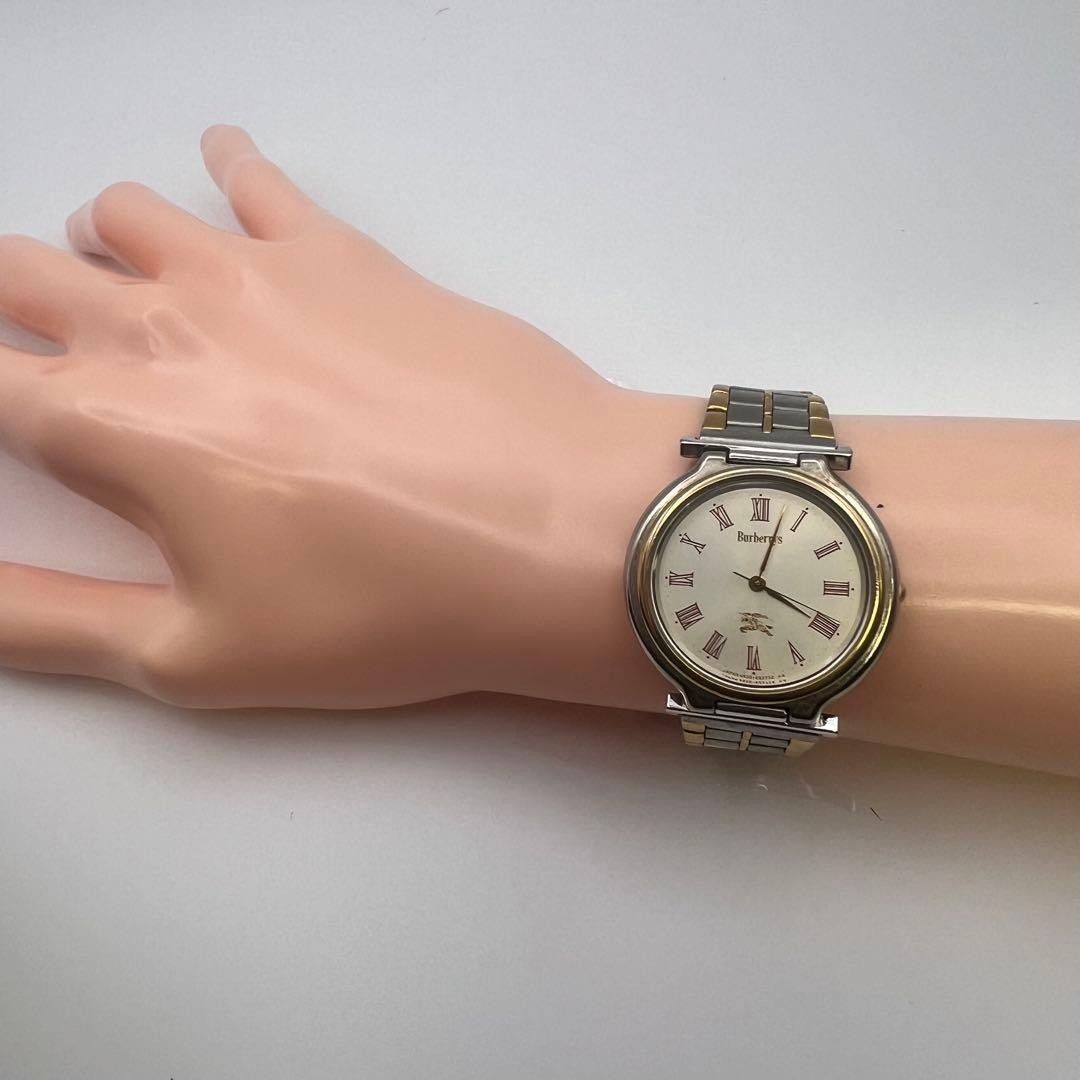 Rare Working Burberry Wristwatch Horse Logo Combination Color A 19