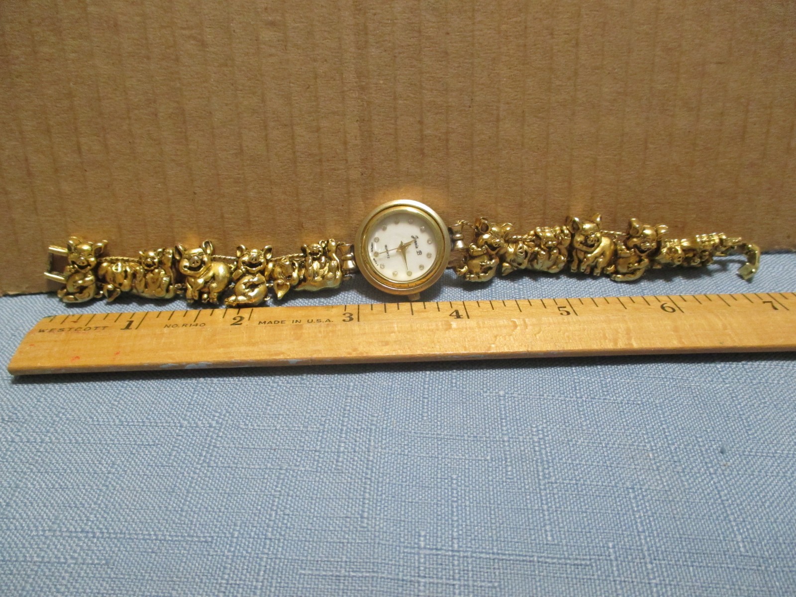 Women’s Jennie B Pig Watch Band Slide Charm Bracelet 24mm
