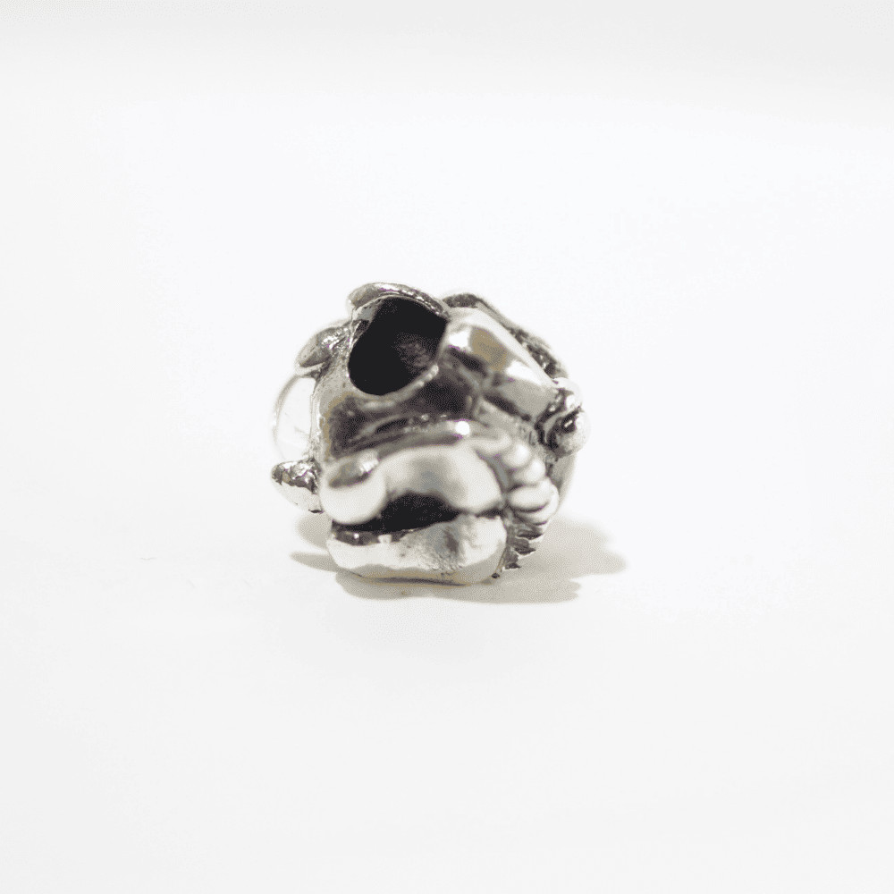 Trollbeads ~ Grinning Troll With Big Feet Bead with Dichroic Glass ~ 925 LAA