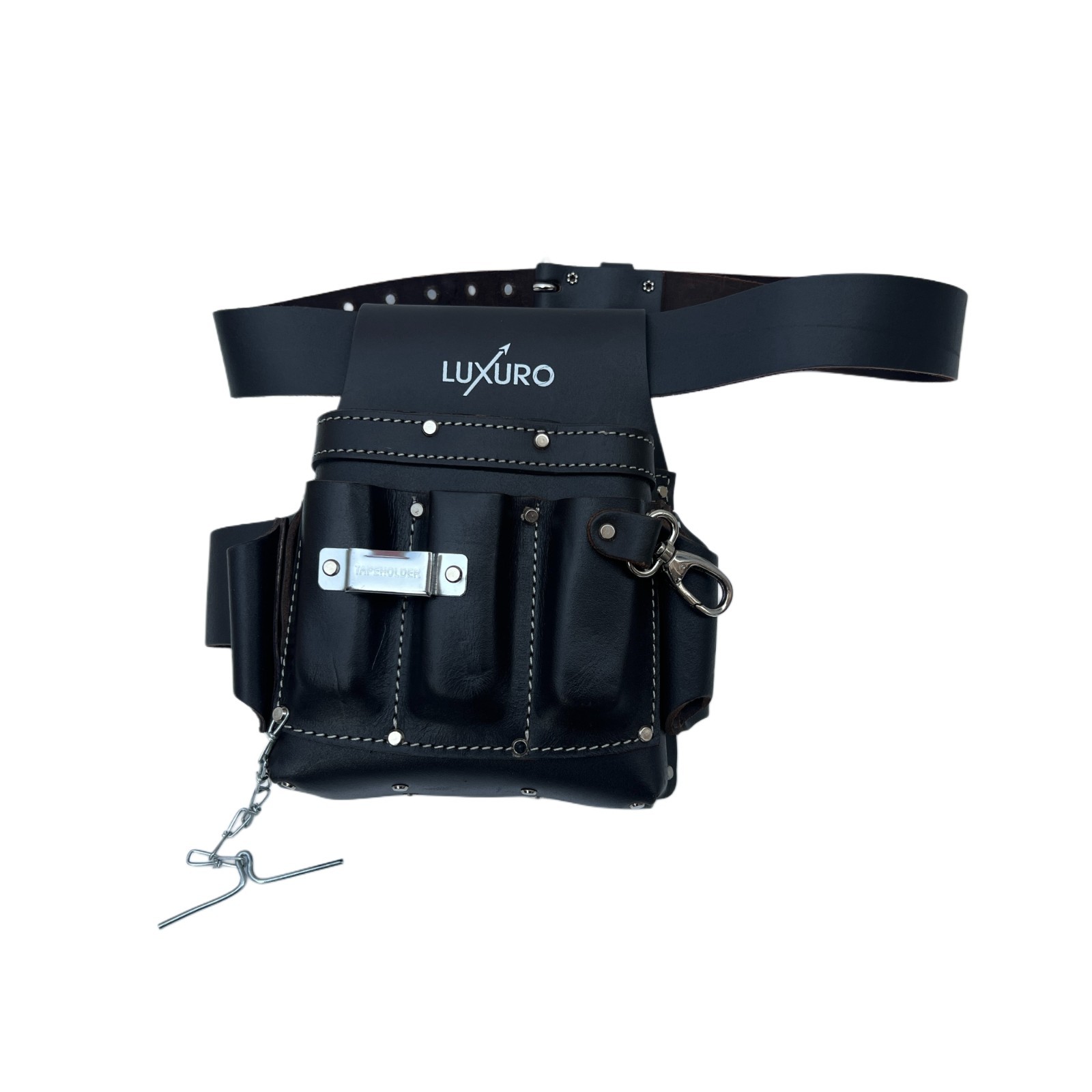 Electrician Leather Tool Pouch | Premium Full-Grain Leather | 10 Pockets