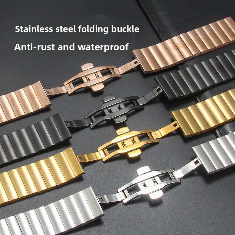 High Quality Solid Stainless Steel Watch Band Strap Metal Bracelet 16 18 20 22mm
