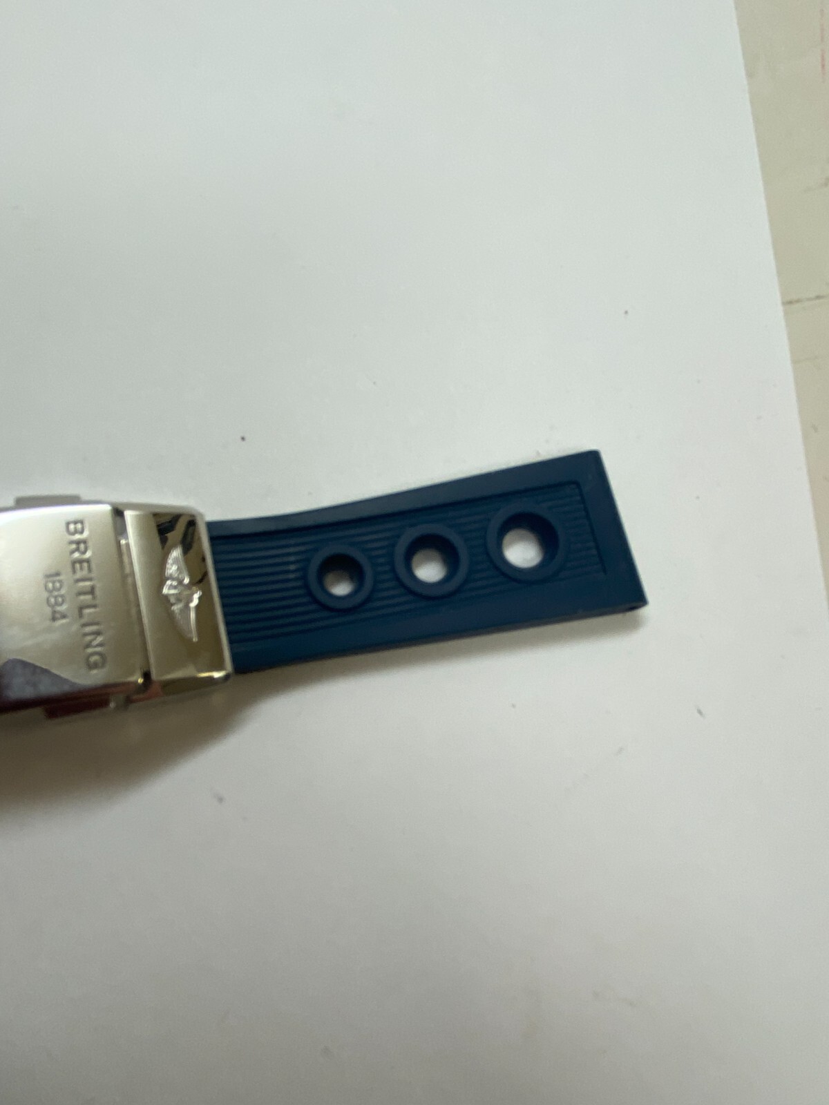 Breitling Ocean Racer Kautschuk Armband Blau PRELOVED! See pics- A12