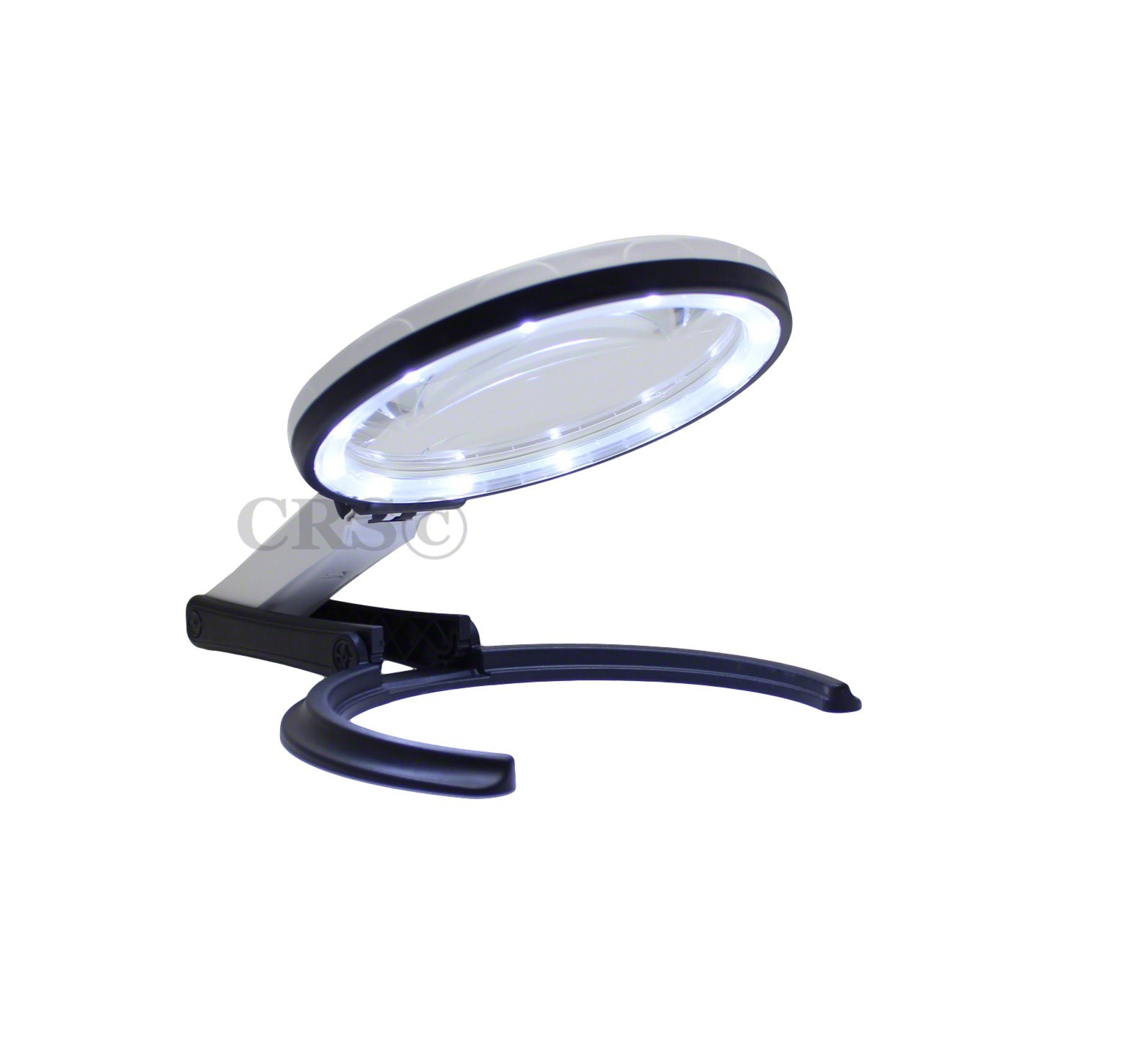 Desk Table Top Magnifier 12 LED Lighted Dual Power Magnifying Glass Adjustable