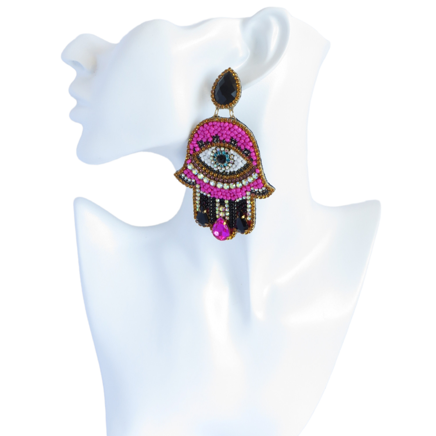 Aretes Aros Pendientes de Mujer Mano de Fatima Zarcillos