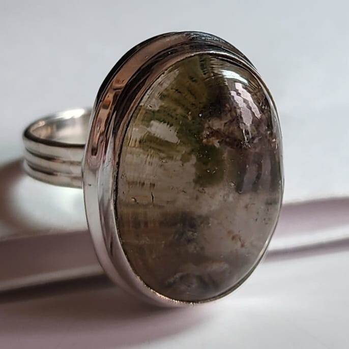 GARDEN QUARTZ NATURAL GEMSTONE 925 STERLING SILVER HANDMADE JEWELRY RING 3 TO 12