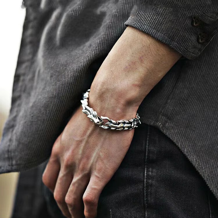 Fashion Hip Hop Dragon Chain Bracelet Punk Retro Men’s Jewelry Gift Accessory