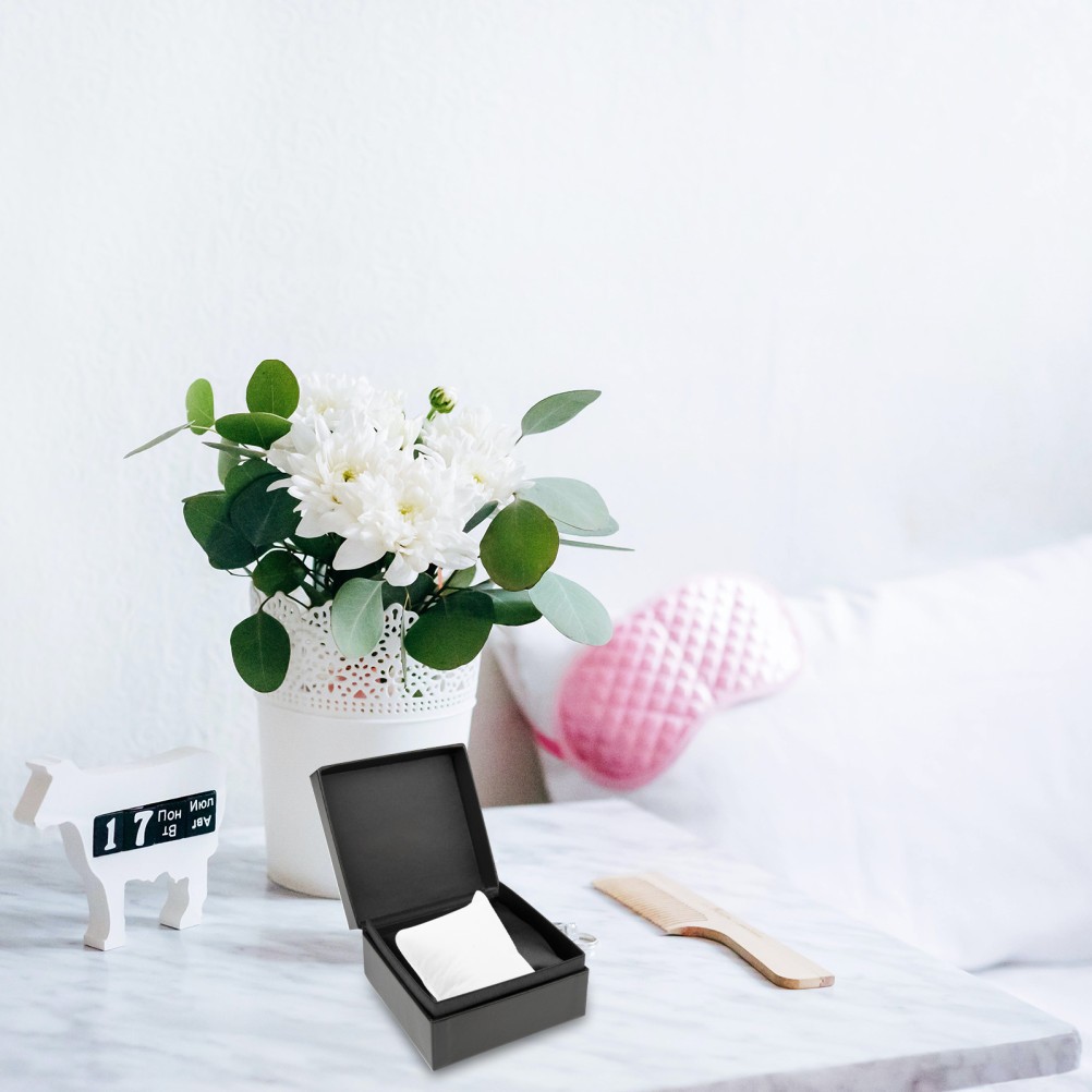 6Pcs White Watch Pillows Soft Lint and Silk Floss Cushion for Jewelry Box Liner