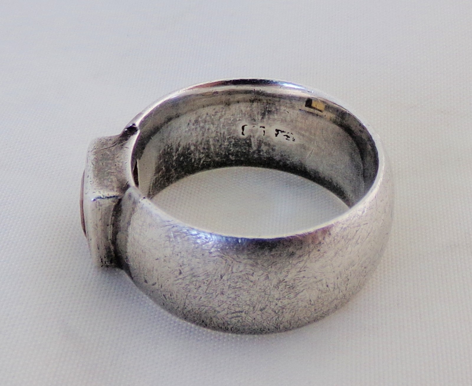 Sterling Silver & Palladium Band w/ Square Cut Citrine – Size 6 Ring – Hyde Park