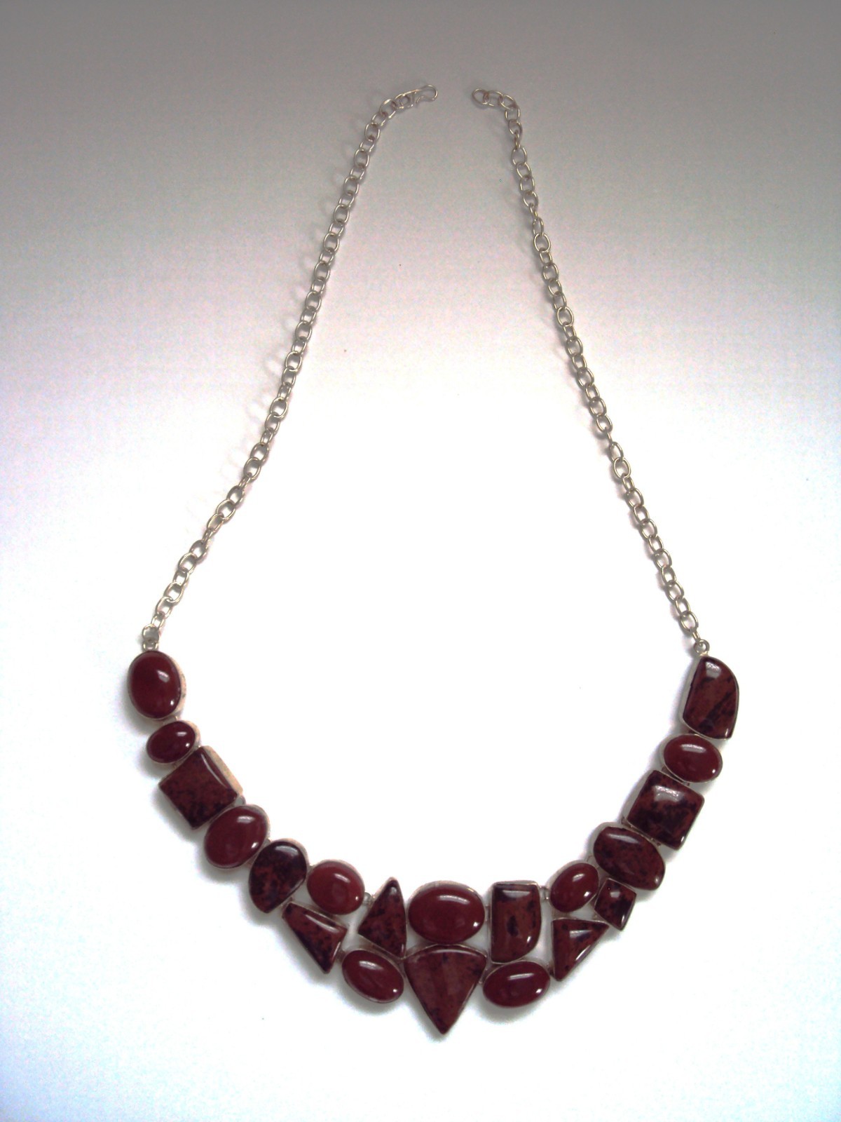 RARE MAHOGANY OBSIDIAN NECKLACE Lg Handmade One of Kind Gemstone!