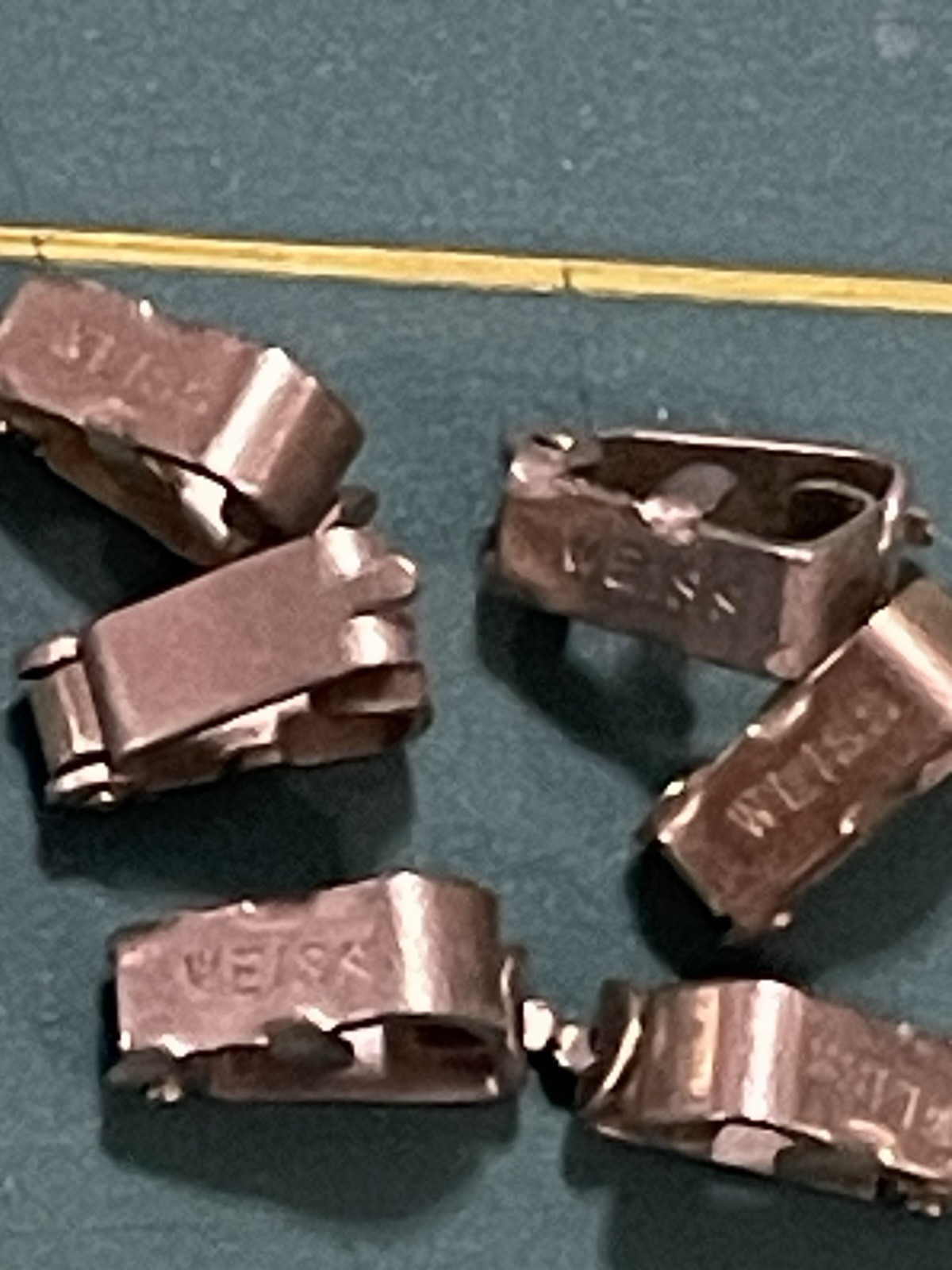 12 Pieces Hinged Bracelet Clasp Signed Weiss Repair Jewelry Design Silver Tone