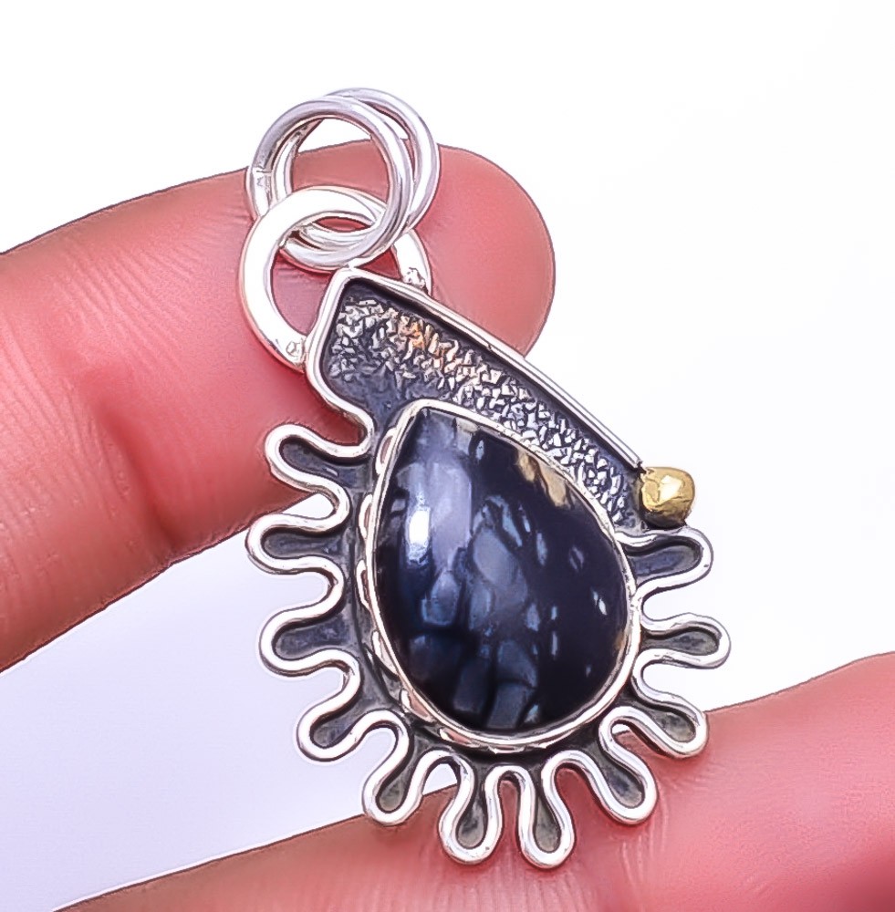 Picasso Jasper – Utah 925 Sterling Silver Pendant 1.50″ P8, Christmas Gift