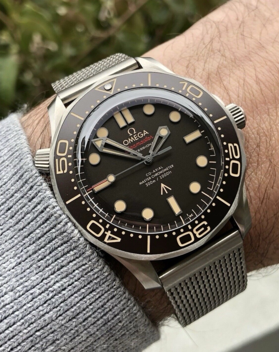 OMEGA Seamaster 007 Stainless Steel 20mm Milanese Bracelet No Time To Die Mesh
