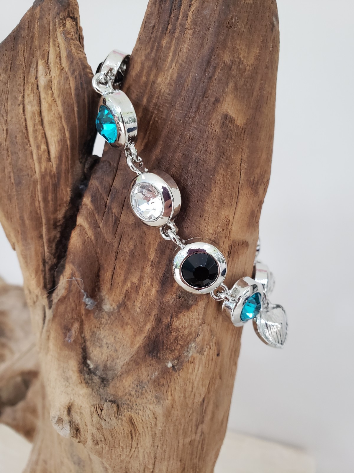 Austrian Crystal, Heart, Anklet/Bracelet, 18cm/7″ plus 5cm/2″ Extender – New