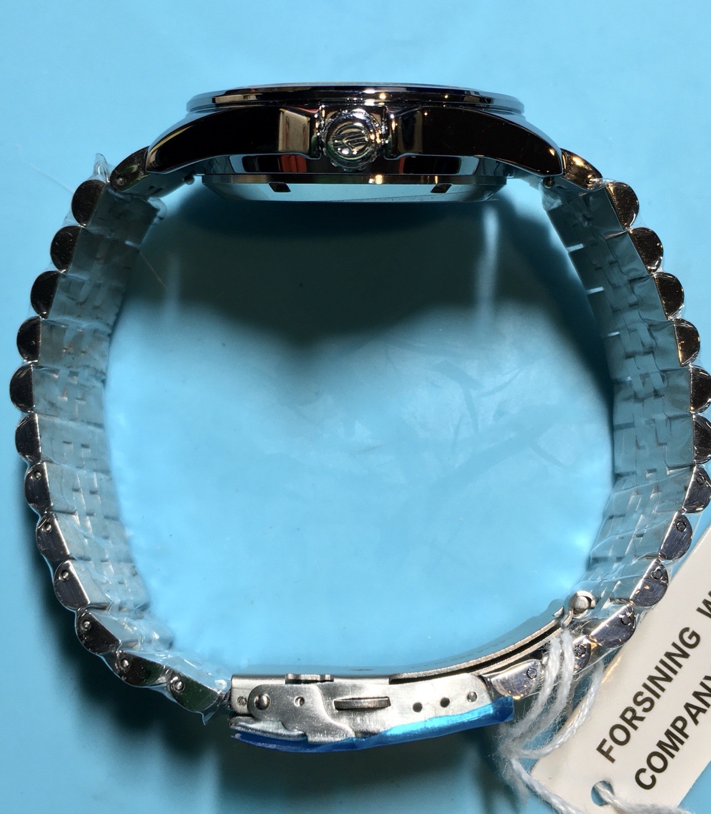 FORSINING 42MM AUTOMATIC BLACK MATTE DIAL TACHYMETRE BEZEL QUICK RELEASE BAND!