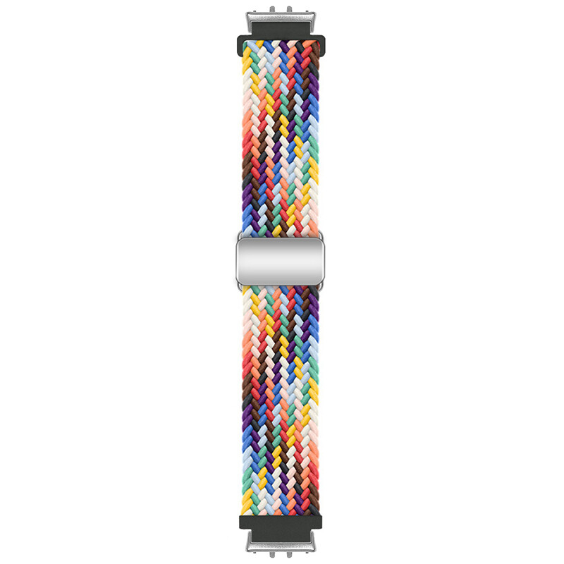 For Samsung Galaxy Fit3 SM-R390 Sports Magnetic Braided Nylon Strap Watch Band