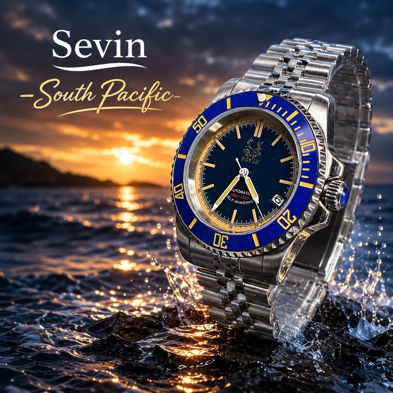 Sevin South Pacific Diver – Automatic Seiko NH Mvmt.