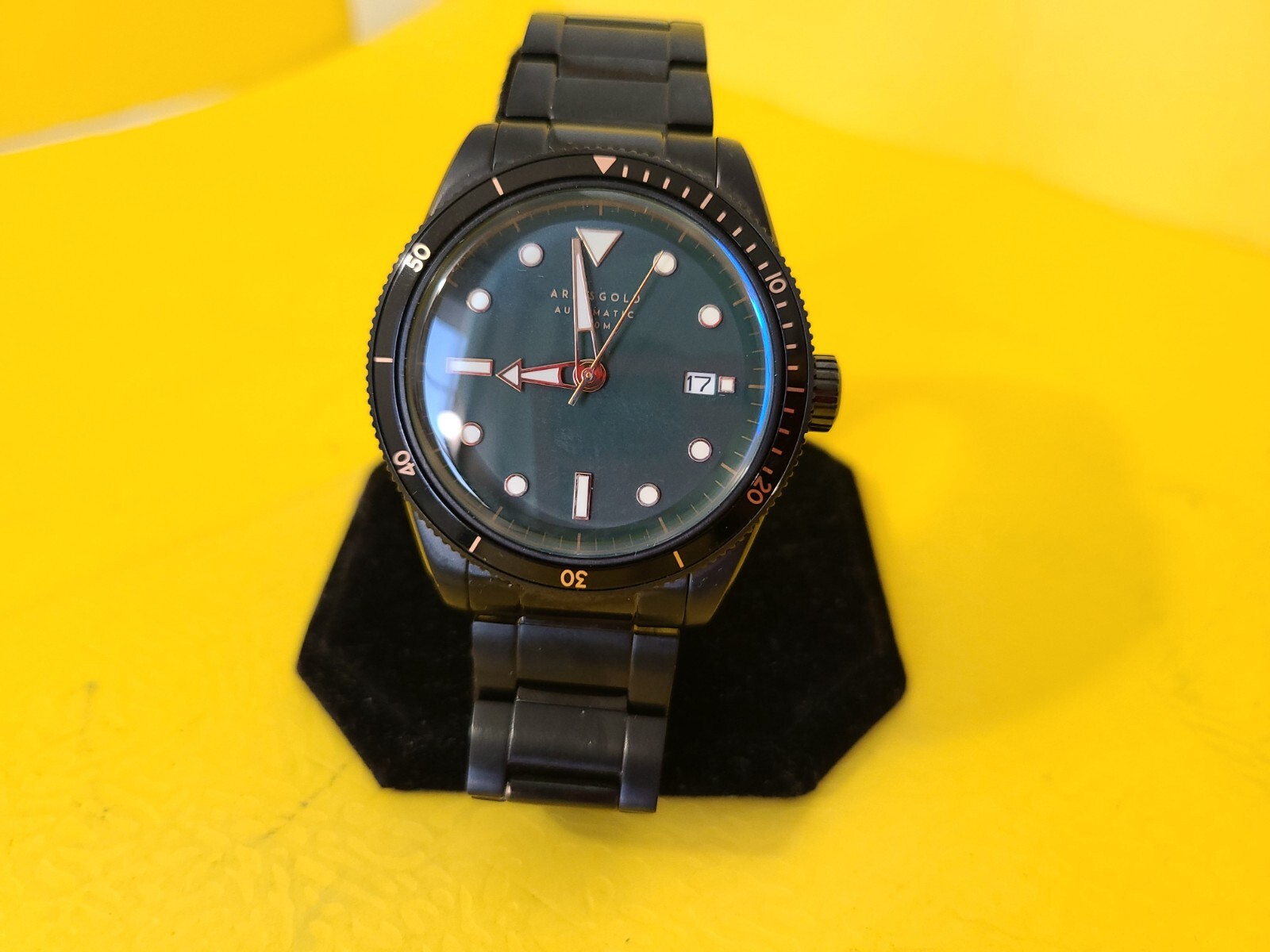 ARIES GOLD BLACK SEA G 9027 BK-GNRG MEN’S WATCH