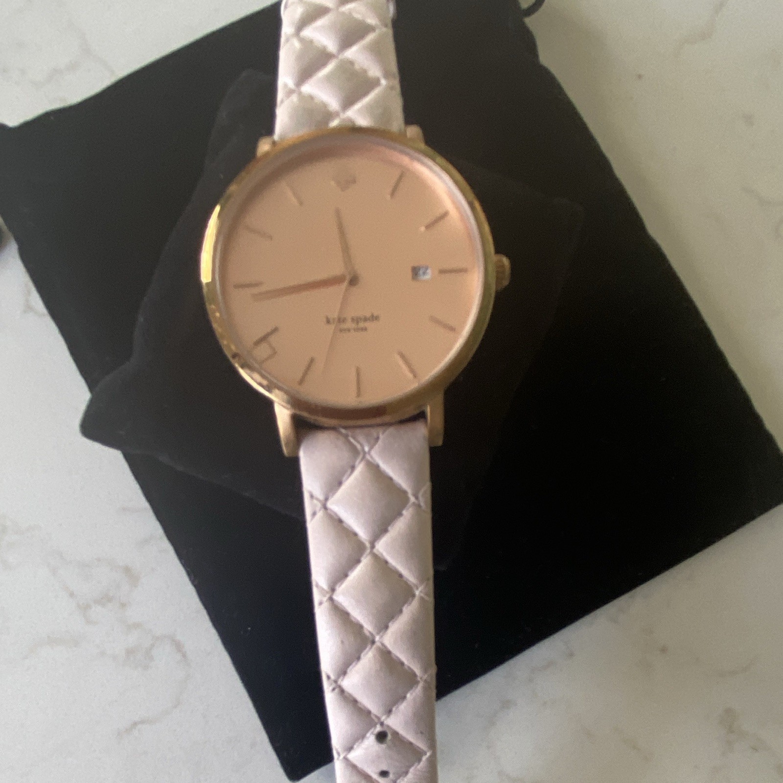Kate Spade New York Metro Women’s Quartz Analog 34mm Pink Dial Leather 30m Date