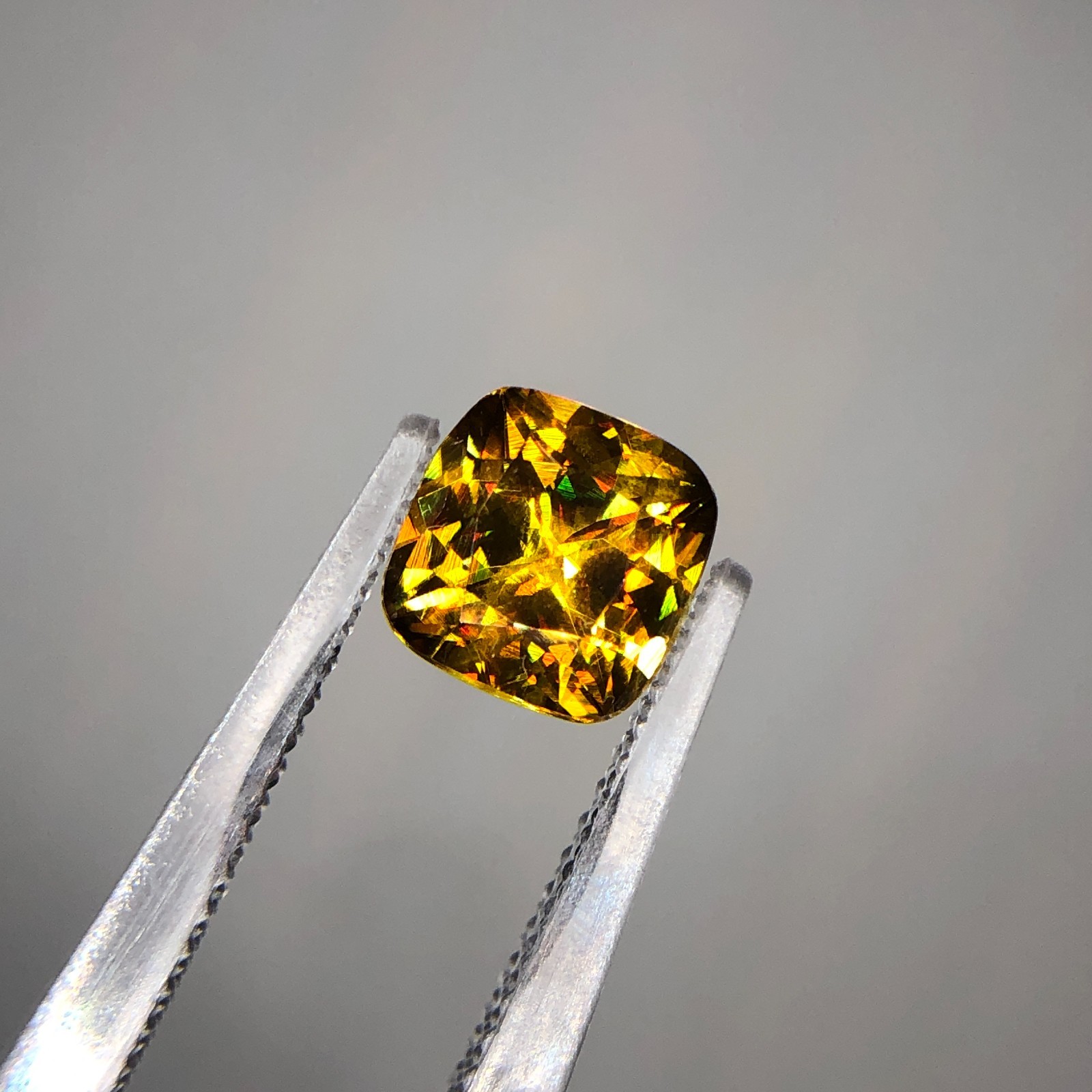1.45 Ct Natural Full Fire Sphene Titanite | Cushion Cut Gemstone | For Jewelry