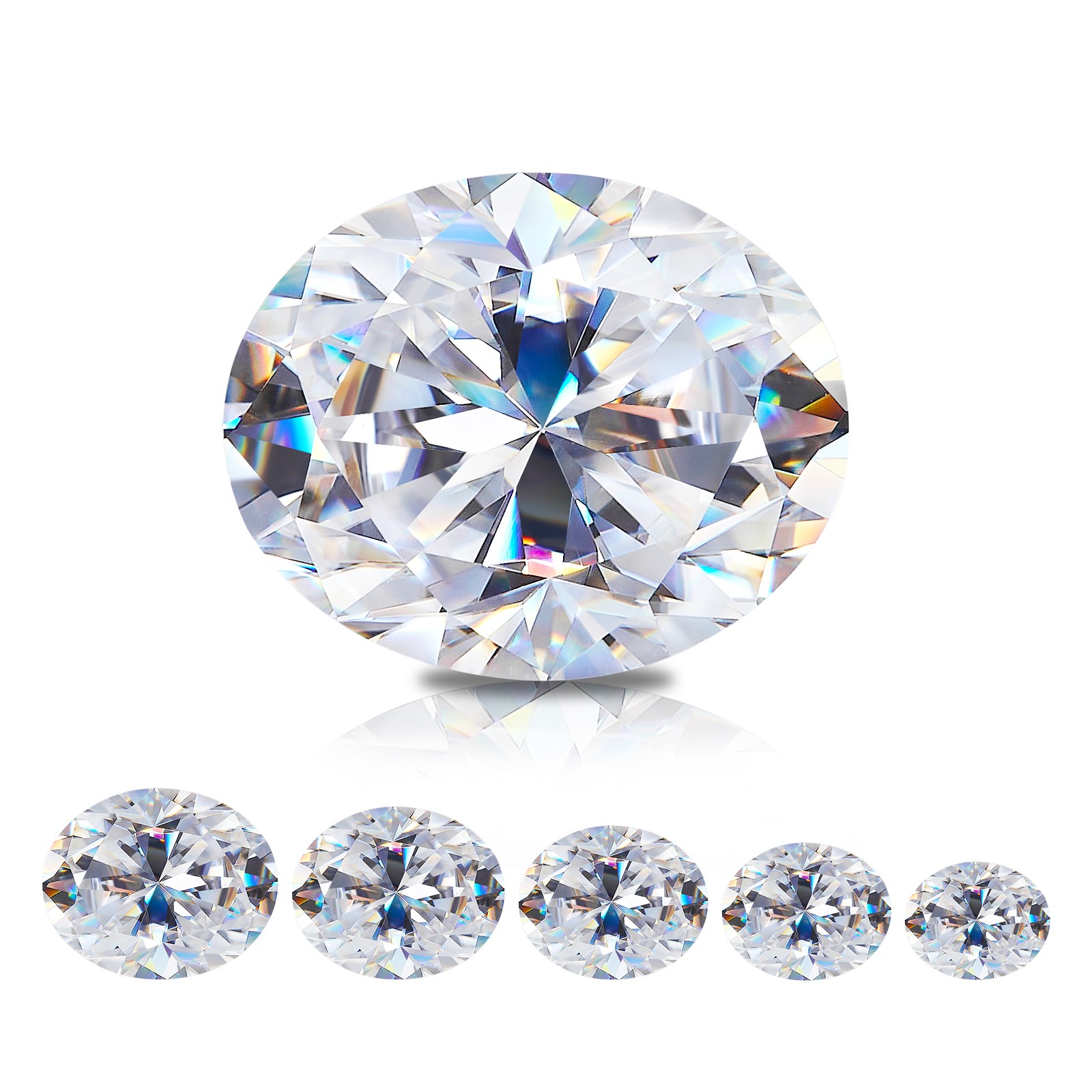 US 1-8ct Excellent Oval Cut D Color Loose Moissanite Stone VVS1 GRA Certificate