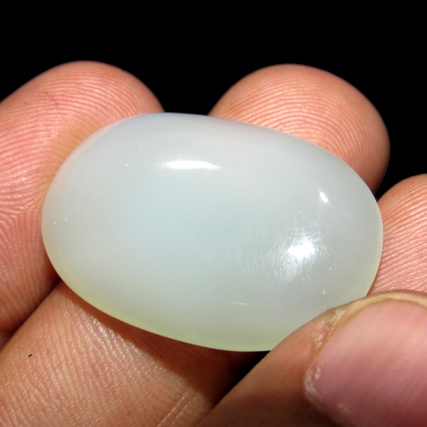39.40Cts Natural Light Blue Oval Cut Chalcedony Onyx TOP QUALITY Gemstone CH5749