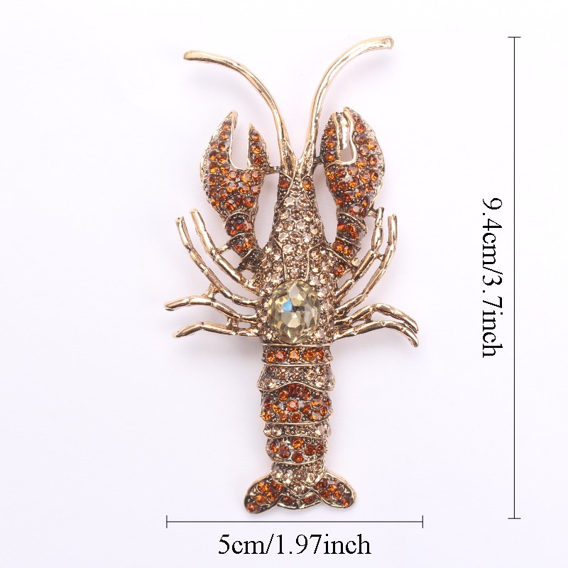 Stylish Unisex Colorful Lobster Brooch: Delicate Jewelry Accessory, Nice Gift