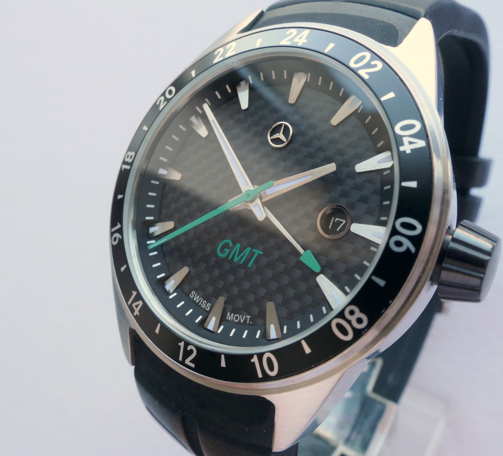 Mercedes Benz AMG DTM Petronas Motorsport Carbon Racing Car Accessory GMT Watch