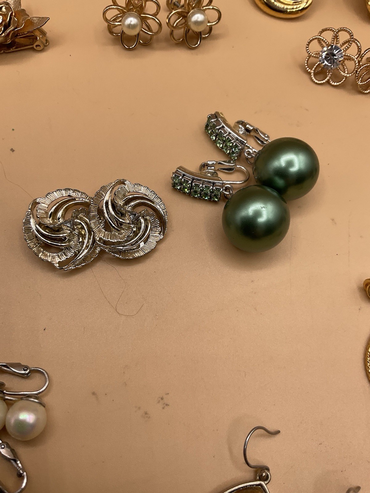 lot of 16 earring sets and 2 rings