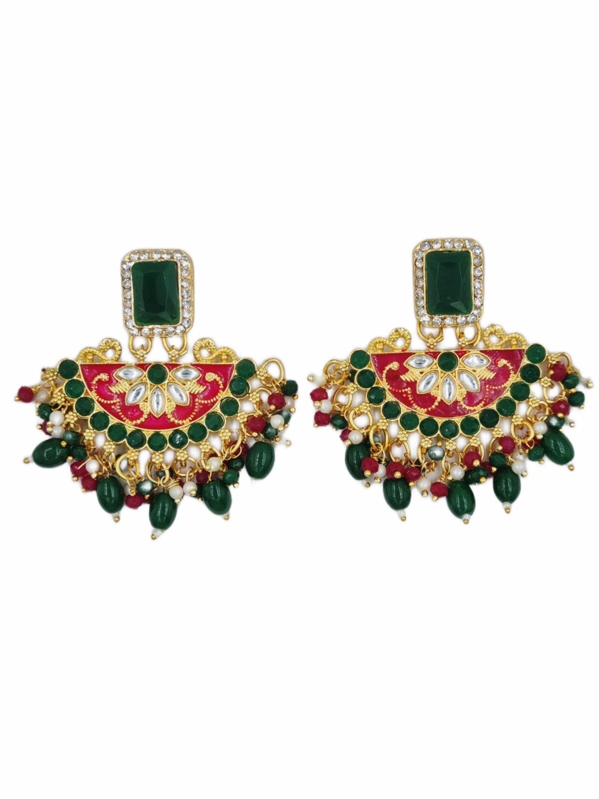 Indian Bollywood Style Designer Gold Plated Fashion Bridal Jewelry Necklace Set