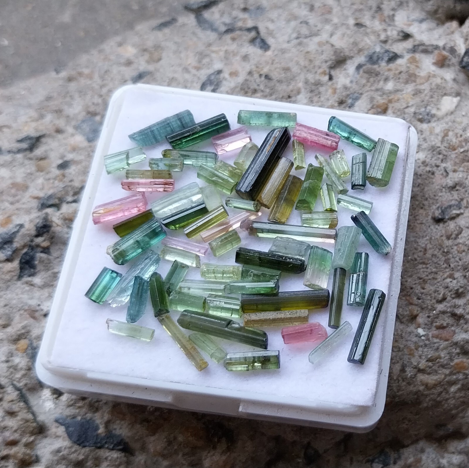 28 Carat 4.5 to 14.5 MM Natural Multi Tourmaline Stick /Pencil 67 Piece Lot