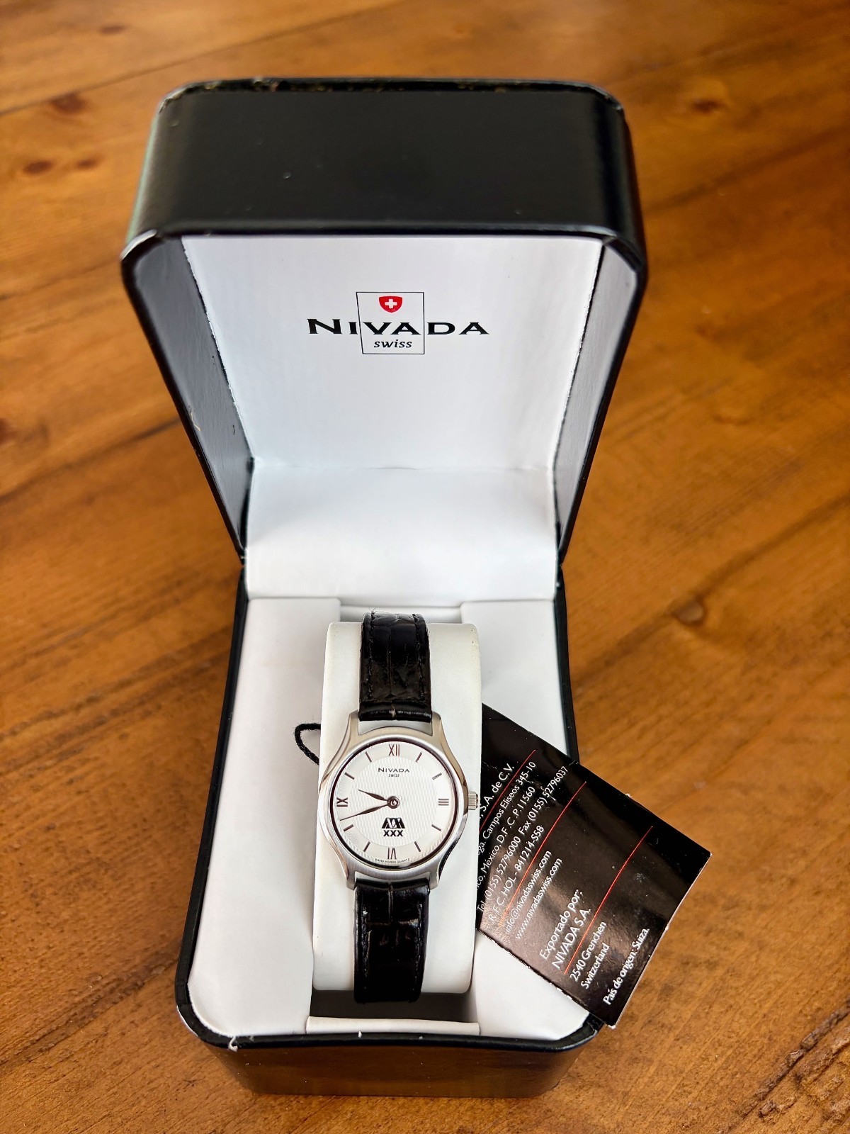 NIVADA “SWISS” Ladies Watch NOS Unworn w/Box Tags GC2386L12, XXX GUILLOCHE Dial