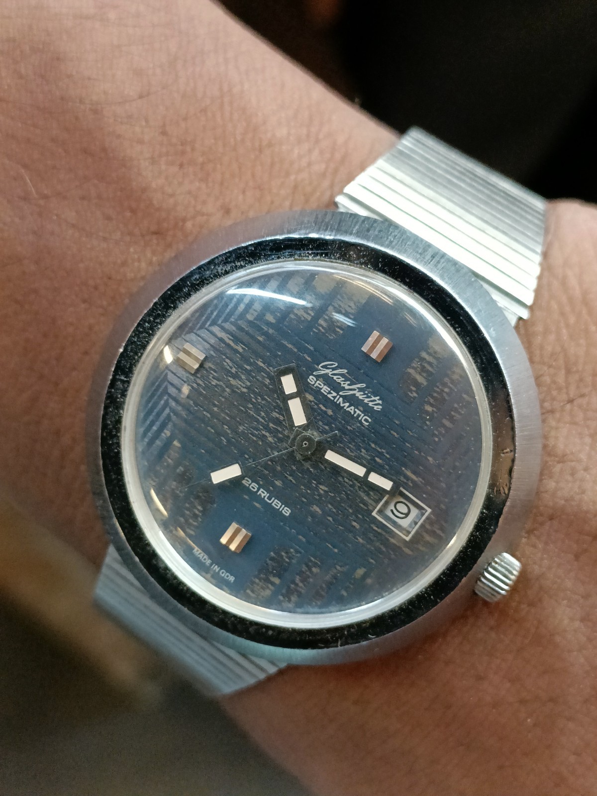 VINTAGE GUB GLASHUTTE SPEZIMATIC 26J AUTOMATIC GERMANY MEN’S WORKING CONDITION