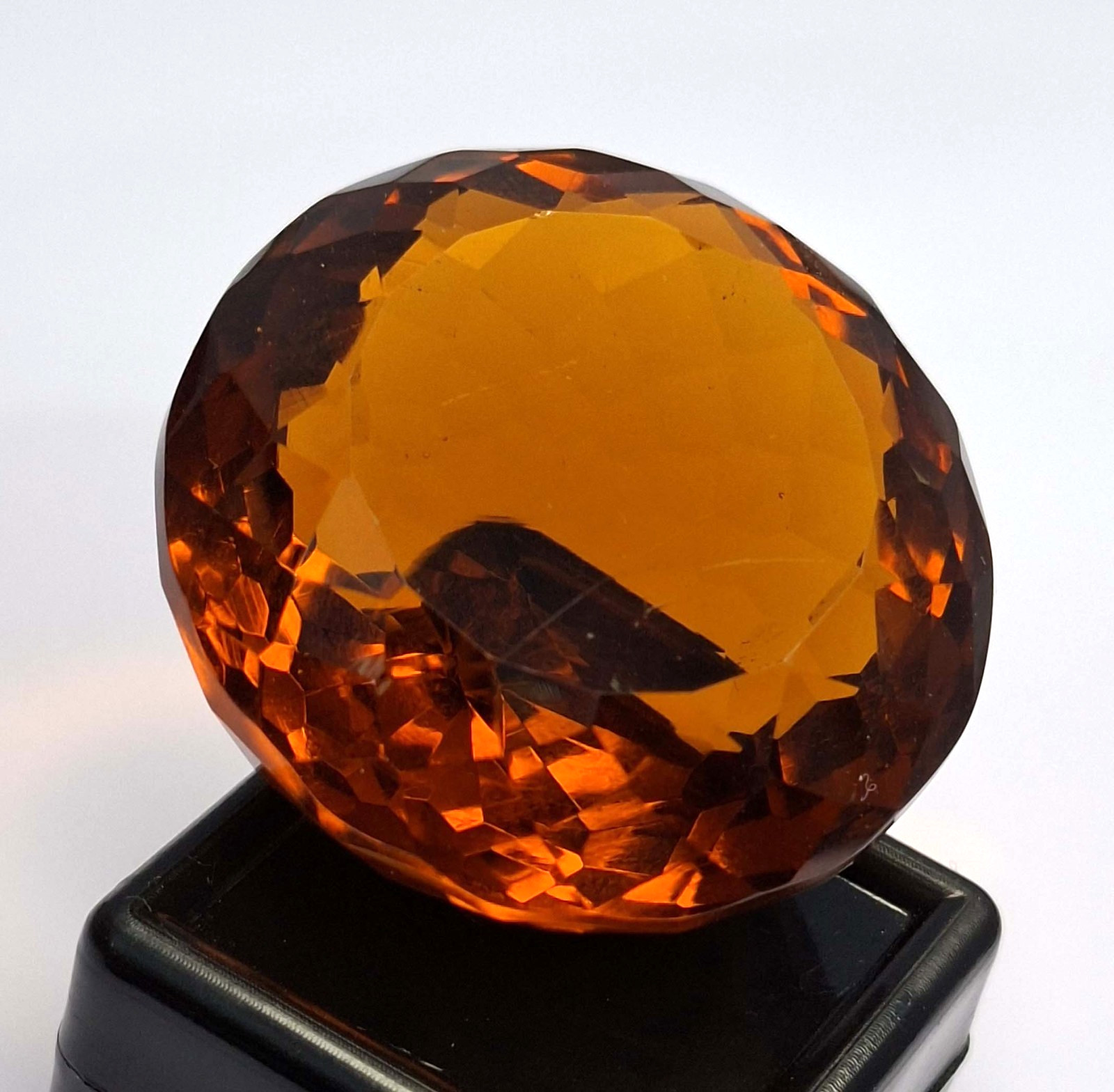 Orange Brown Citrine Round Cut Natural 150-152 Ct Certified Loose Gemstone SP643