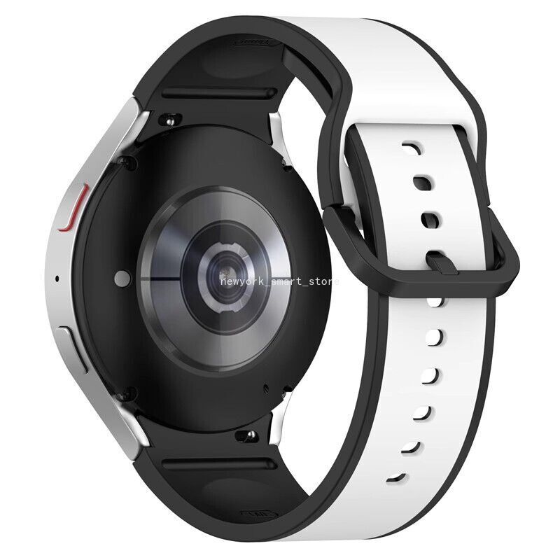 For Samsung Galaxy Watch 4 5 6 7 40 44 Classic 43 47MM Silicone Sport Band Strap