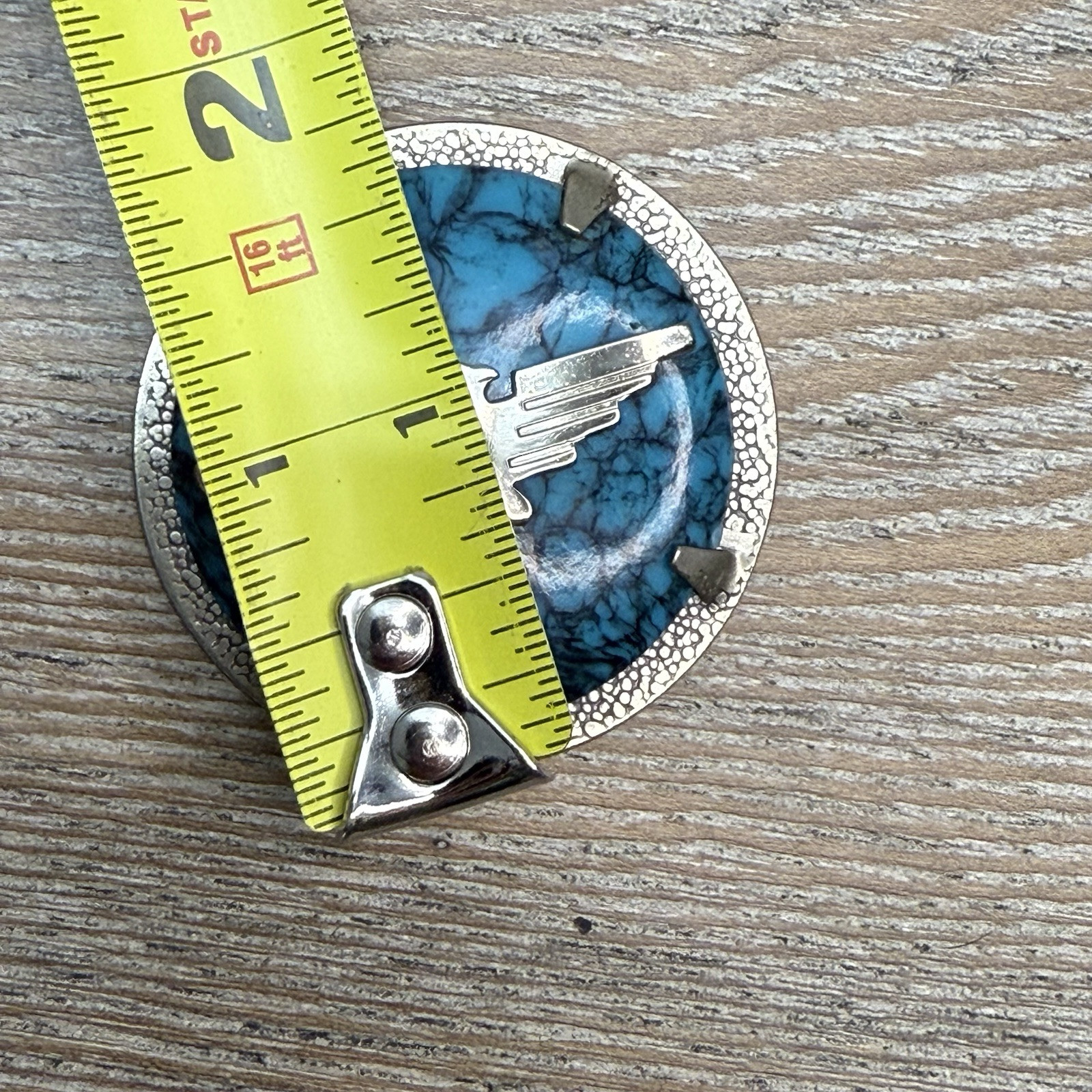 Native American Thunderbird, Turquoise Nickle Silver Pendant
