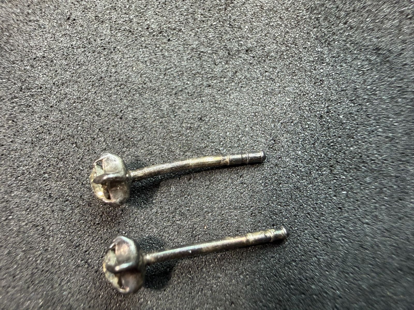 0.27g Vintage Sterling Silver 925 Small Stud Earrings Textured Unique M