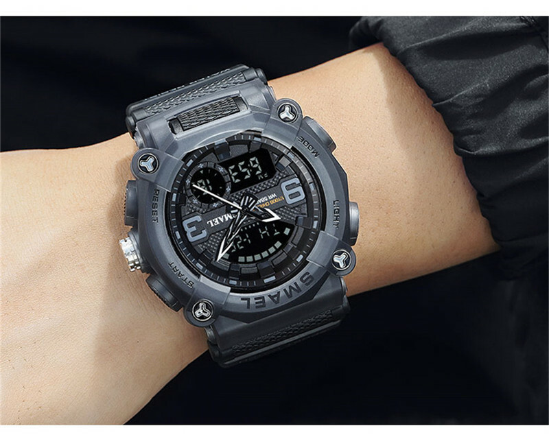 SMAEL Men’s Outdoor Sport Watch -LED Digital Quartz Fashion Stopwatch Wristwatch