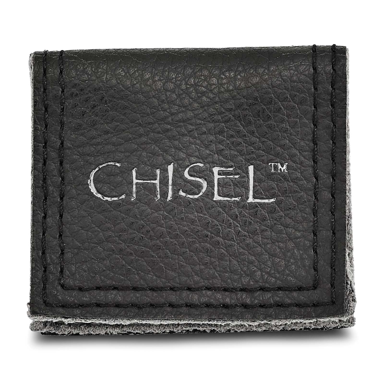 Chisel Stainless Steel Brushed and Polished Black IP-plated 1/2 Carat Black Diam