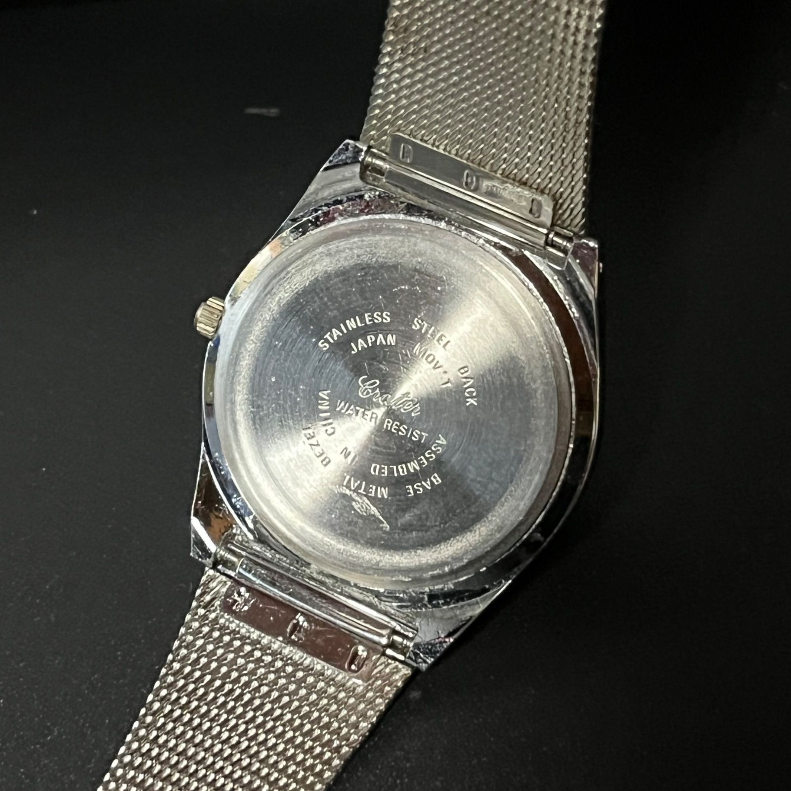Operational Item CRATER CITIZEN QZ silver oval wristwatch CITIZEN Y2K
